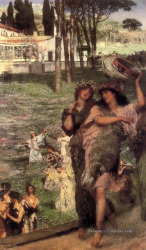  Alma Peintre - Sur la route du temple de Ceres romantique Sir Lawrence Alma Tadema